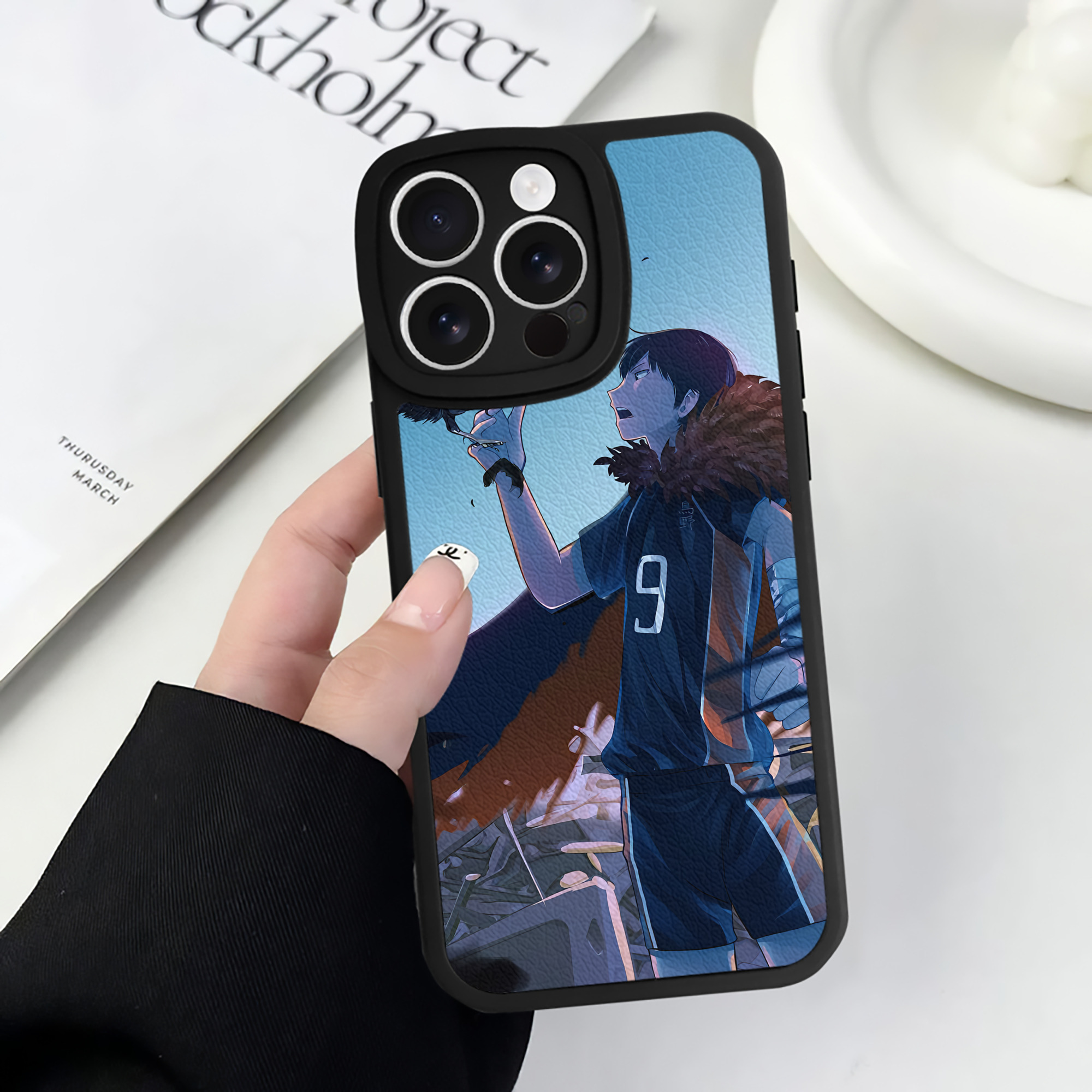 （画像用） ハイキュー!! Haikyu!! 【iPhone 16シリーズ対応】シリコンスマホケース（レザー調） 材質：シリコン